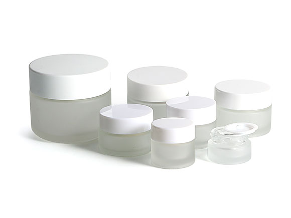 Frosted Glass Thick Base Jars P02 8 1