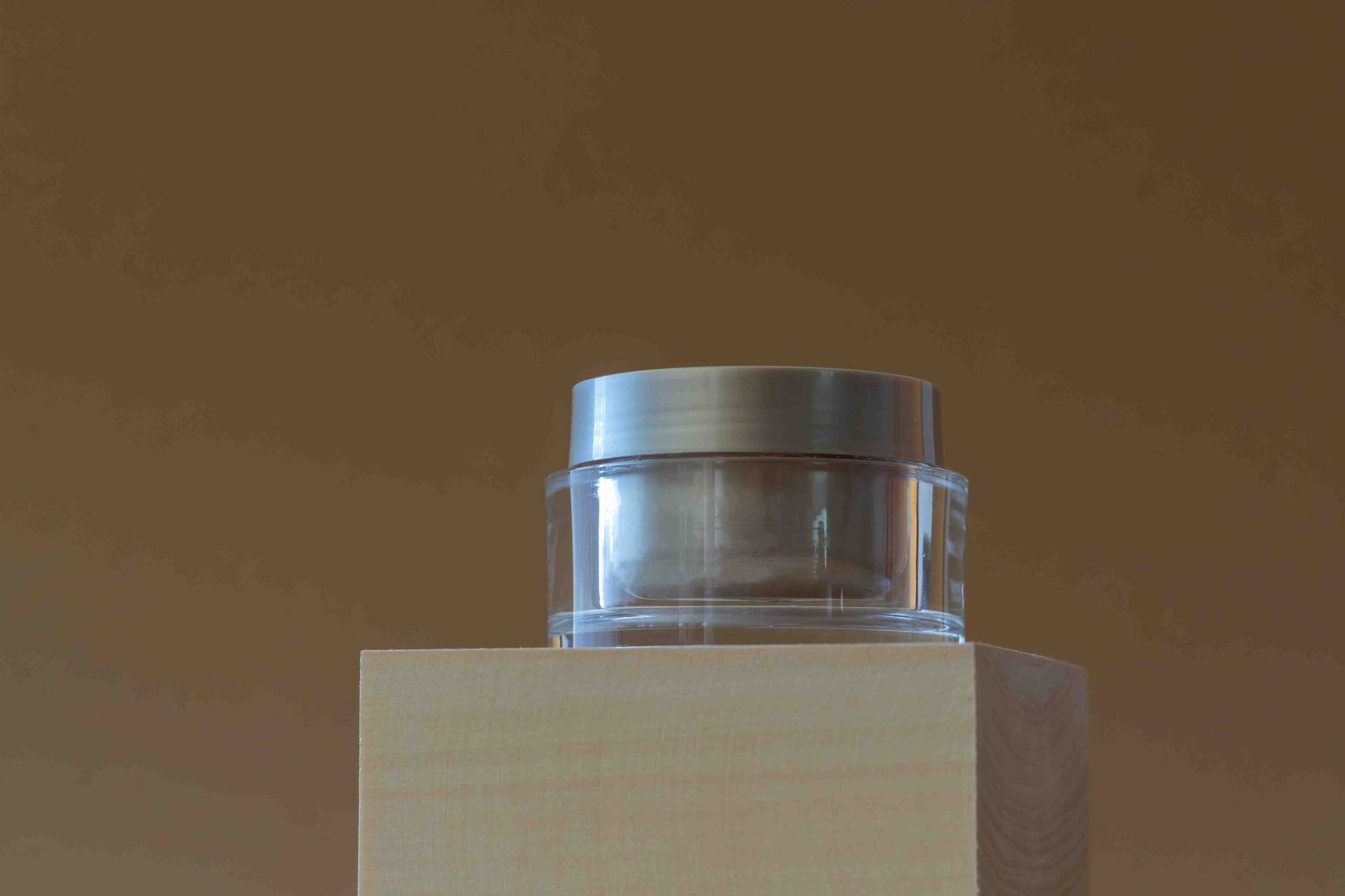 Frosted Glass Thick Base Jars