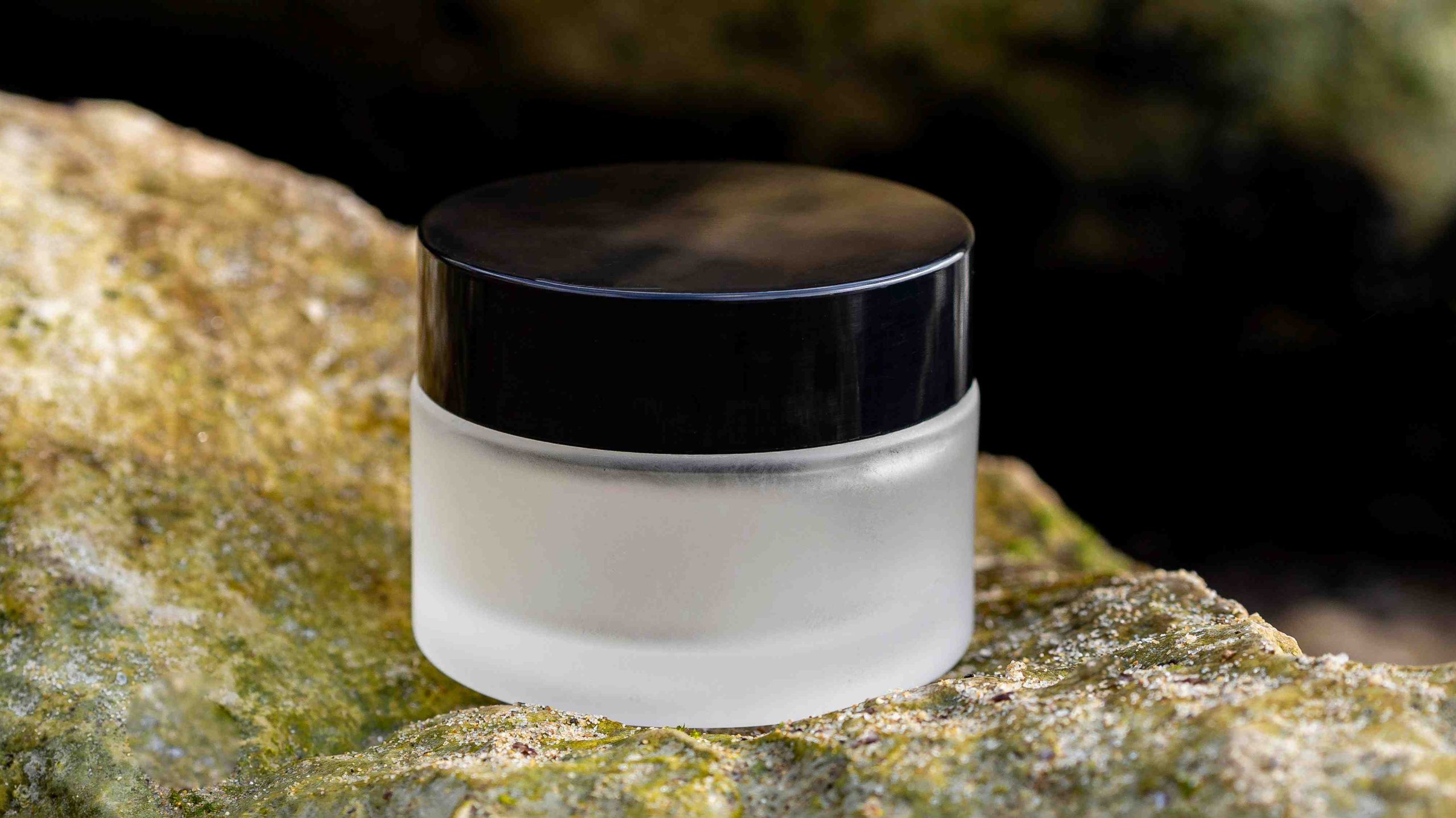 Frosted Glass Thick Base Jars