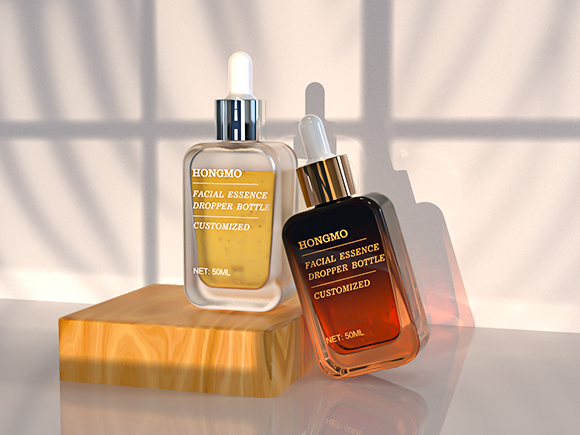 frosted green glass dropper bottle​