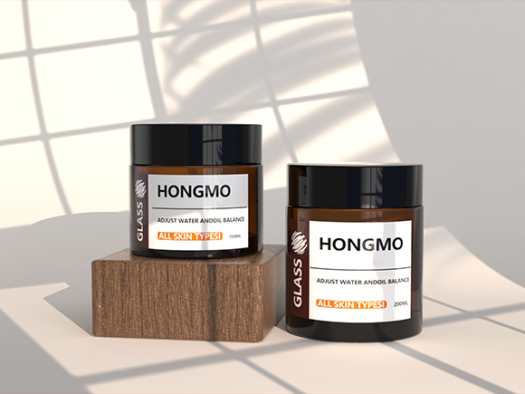 frosted glass cream jar​