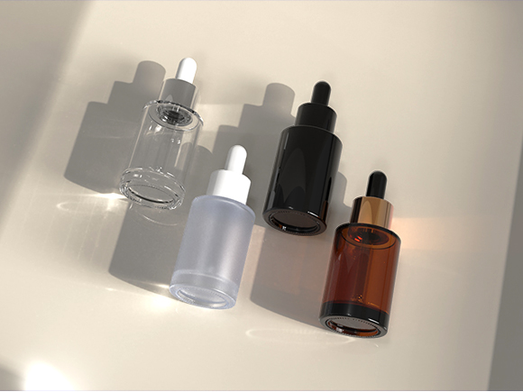 empty glass dropper bottle​