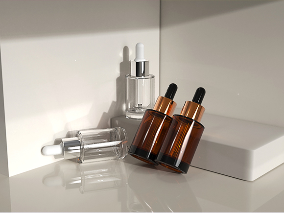 amber glass bottle with dropper​