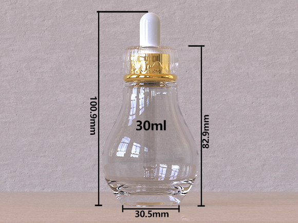 glass bottle with glass dropper​