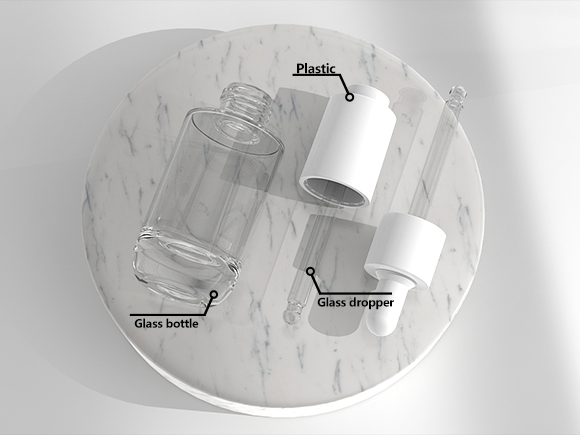 2 oz clear glass dropper bottles​