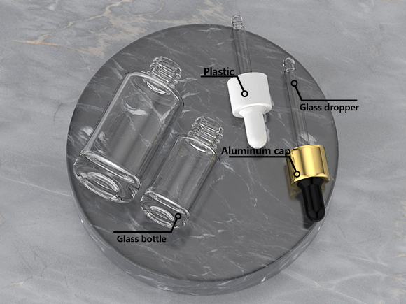 1 oz clear glass dropper bottles