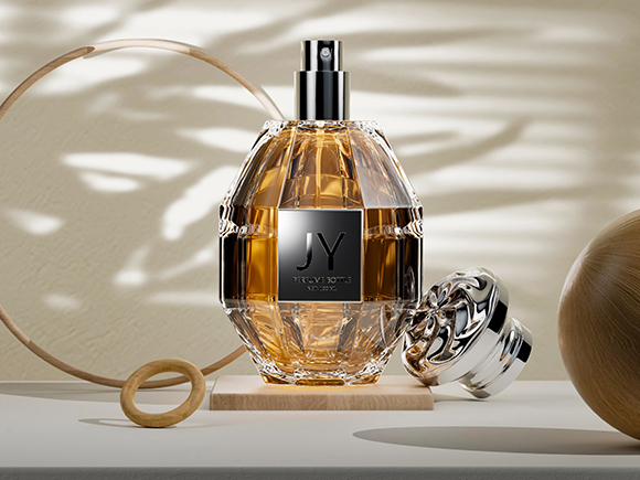 gold perfume bottle with box packaging and custom logo