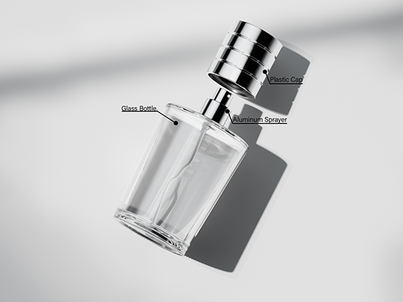 crystal glass perfume flower bottle