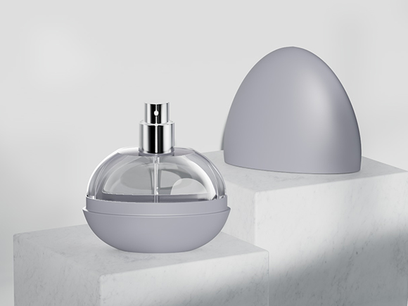 matte white perfume luxury bottle