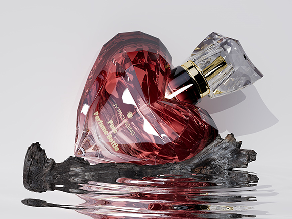 crystal bottle for perfume oil with luxury box