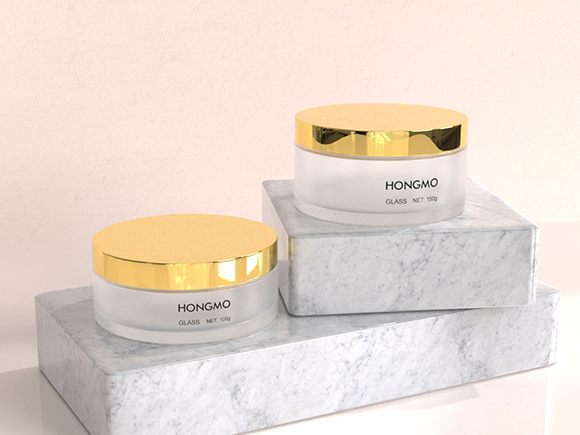 glass cosmetic jar