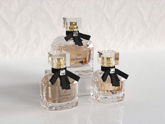 clear fragrance bottle