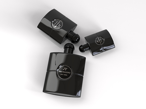 Black Glass Perfume Bottles