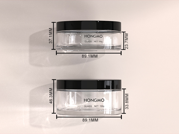 glass cream jar