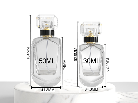 empty perfume bottle with box