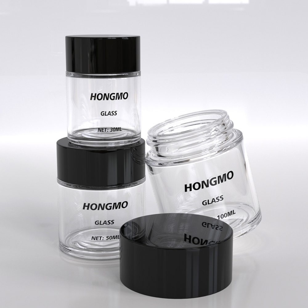 clear cream jar